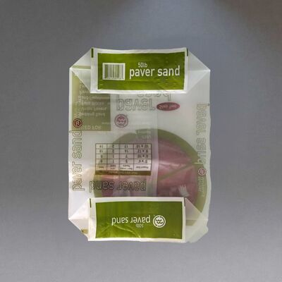 गुणवत्ता  Labyrinth breathable Heavy Duty PE Valve Bags with Center Seam for 50LB 22.7kg Paver Sand फैक्टरी