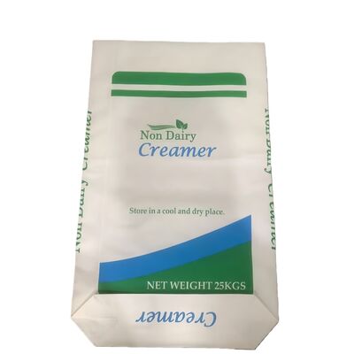 गुणवत्ता  Food-Grade Paper Open Mouth Bag with  Block Bottom for 25kg Non Dairy Creamer फैक्टरी