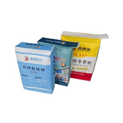 खाली बीओपीपी बुना बैग ब्लॉक बॉटम मुद्रित पीपी वाल्व पैकेजिंग बैग