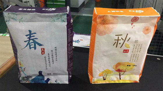 एड स्टार बीओपीपी लैमिनेटेड पीपी बुना बैग प्लास्टिक सीमेंट ब्लॉक बॉटम बैग 40KG 50KG