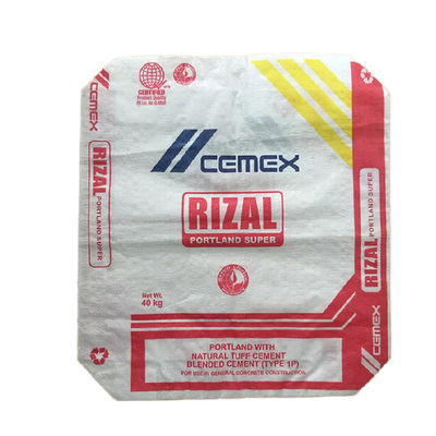 बुने हुए सीमेंट बैग 50KG 40KG 25KG कस्टम पॉलीप्रोपाइलीन बैग ISO14001