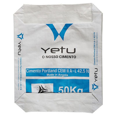 उच्च शक्ति पीपी विज्ञापन स्टार बैग 50 किलो सीमेंट पैकेजिंग के लिए ब्लॉक बॉटम वाल्व बोरी