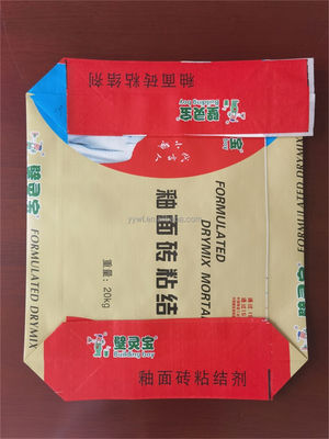 25KG 40KG 50KG मुद्रित BOPP बुना बैग ब्लॉक बॉटम सीमेंट वाल्व बोरी