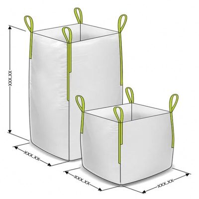 निर्माण सीमेंट जंबो बैग फ्लैट बॉटम 1 टन थोक बैग मुद्रण के साथ