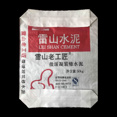 सीमेंट पैकेजिंग के लिए ब्लॉक बॉटम के साथ क्राफ्ट कलर पीपी बुने हुए वाल्व बैग