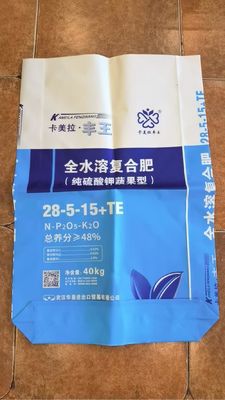 विभिन्न अनुप्रयोगों के लिए बोप प्रिंटिंग और 11-25 ग्राम लैमिनेटिंग अनुकूलन योग्य उर्वरक पैकेजिंग बैग