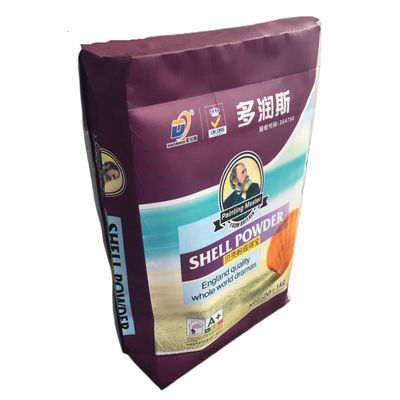 लक्जरी बोप प्रिंटिंग के साथ पॉलीप्रोपाइलीन प्लास्टिक प्रकार 35x46x10cm 86GSM बुना हुआ पीपी वाल्व बैग