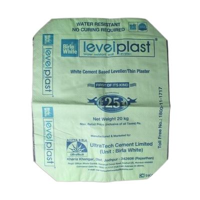 सीमेंट के लिए खाली ब्लॉक बॉटम वाल्व बैग 20 किलो 25 किलो 40 किलो 50 किलो पीपी सामग्री प्रिंट 1-4 रंग प्रति साइड मजबूत