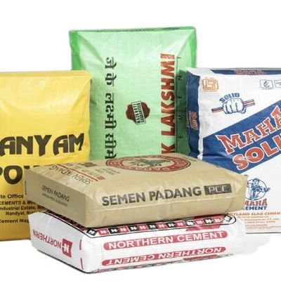 50 किलो वर्ग तल सीमेंट बैग के लिए बुना हुआ पॉलीप्रोपाइलीन लेमिनेटेड ट्यूबलर वाल्व बैग सतह मुद्रण 100% वर्जिन पॉलीप्रोपाइलीन