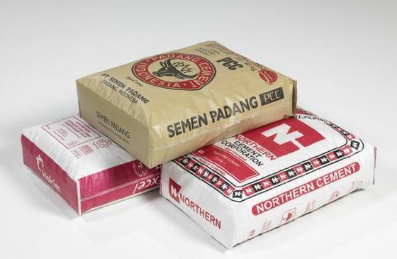 50 किलो वर्ग तल सीमेंट बैग के लिए बुना हुआ पॉलीप्रोपाइलीन लेमिनेटेड ट्यूबलर वाल्व बैग सतह मुद्रण 100% वर्जिन पॉलीप्रोपाइलीन