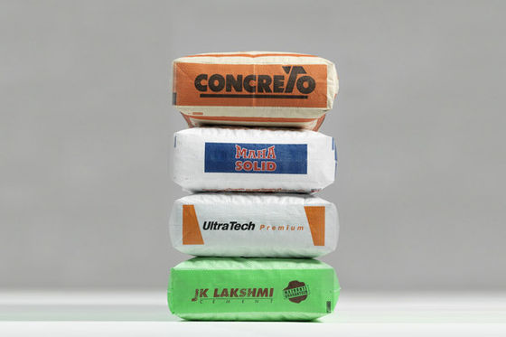 50 किलो वर्ग तल सीमेंट बैग के लिए बुना हुआ पॉलीप्रोपाइलीन लेमिनेटेड ट्यूबलर वाल्व बैग सतह मुद्रण 100% वर्जिन पॉलीप्रोपाइलीन