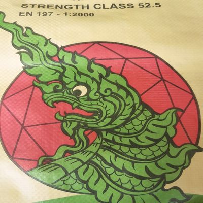 पीई लेमिनेशन नमी सबूत के साथ 85GSM पीपी सीमेंट बैग 50KG