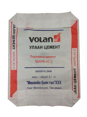 50KG पीपी सीमेंट बैग पीई लैमिनेशन नमी प्रूफ के साथ