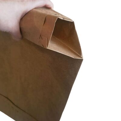 50 किलो सीमेंट पैकेजिंग बैग के लिए ब्लॉक बॉटम के साथ 2 प्लाई 90GSM पेपर वाल्व बैग