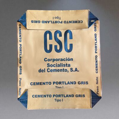 50 किलोग्राम के भारी शुल्क वाले सीमेंट पैकेजिंग के लिए नमी प्रतिरोधी पीपी बुना हुआ वाल्व बैग